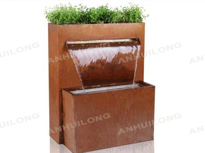 <h3>Customized outdoor corten steel garden water fountain feature</h3>
